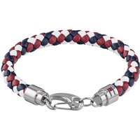 TOMMY HILFIGER Herrenarmband "Casual Core 2790046", Leder/ Edelstahl, blau von Tommy Hilfiger