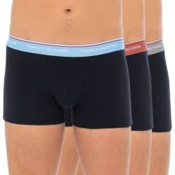 Tommy Hilfiger 3-er Set Trunks Dunkelblau mit verschiedenfarbigem Webbund von Tommy Hilfiger