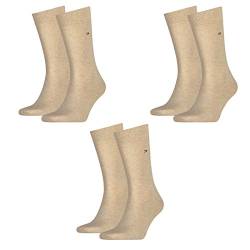 Tommy Hilfiger 6 Paar Classic Socken Gr. 39-49 Herren Business Socken, Farbe:369 - light beige melange, Socken & Strümpfe:43-46 von Tommy Hilfiger