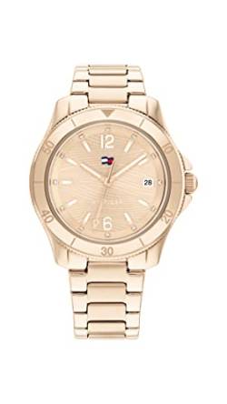 Tommy Hilfiger Analog Quarzuhr für Damen mit Rotgoldfarbenes Edelstahlarmband - 1782514 von Tommy Hilfiger