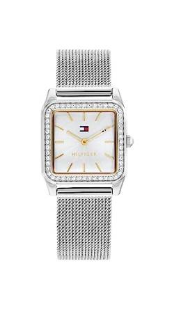 Tommy Hilfiger Analog Quarzuhr für Damen mit Silbernes Edelstahlarmband - 1782608 von Tommy Hilfiger