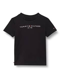 Tommy Hilfiger Baby Essential Logo Short Sleeve T-Shirt, schwarzes, 12-15 Monate von Tommy Hilfiger