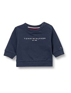Tommy Hilfiger Baby-Jungen Essential Sweatshirt Pyjamaset, Twilight Navy, 56 cm von Tommy Hilfiger