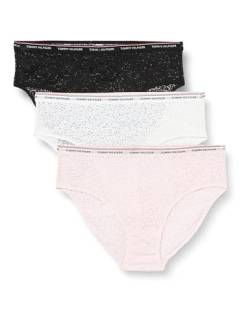 Tommy Hilfiger Damen 3 Pack Lace (EXT Sizes) UW0UW04897 Bikini Hose, Schwarz (Black/White/Light Pink Other Version), XL von Tommy Hilfiger