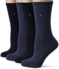 Tommy Hilfiger Damen 4 Sock 4 Pack Ecom Classic Sock, Jeans Blue, 39 von Tommy Hilfiger