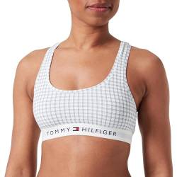 Tommy Hilfiger Damen BH Sport, Weiß (Ctb Grid Check Ivory), L von Tommy Hilfiger