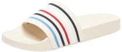 Tommy Hilfiger Damen Badeschuhe Global Stripes Pool Slide Badelatschen, Weiß (Calico), 36 von Tommy Hilfiger