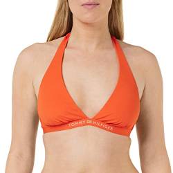 Tommy Hilfiger Damen Bikinitop Triangle Herausnehmbare Polster, Orange (Deep Orange), XS von Tommy Hilfiger