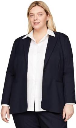 Tommy Hilfiger Damen Blazer Curve Elegant, Blau (Desert Sky), 50 von Tommy Hilfiger