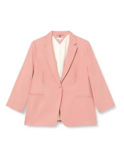 Tommy Hilfiger Damen Blazer Curve Elegant, Rosa (Teaberry Blossom), 50 von Tommy Hilfiger