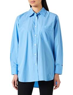 Tommy Hilfiger Damen Bluse 1985 Hemdbluse, Blau (Hydrangea Blue), 38 von Tommy Hilfiger