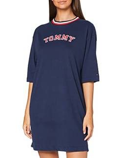 Tommy Hilfiger Damen CN Dress LS Einteiliger Schlafanzug, Blau (Blue 416), (Herstellergröße:XS) von Tommy Hilfiger
