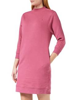 Tommy Hilfiger Damen CRV Cotton Graphic M-Nk Dress WW0WW36906 Strickkleider, Lila (Frosted Raspberry), 52 von Tommy Hilfiger