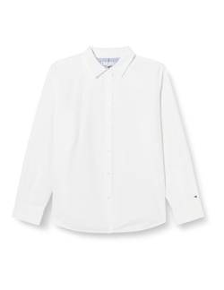 Tommy Hilfiger Damen CRV SMD Essential Regular Shirt WW0WW41692 Freizeithemden, Weiß (Th Optic White), 50 von Tommy Hilfiger