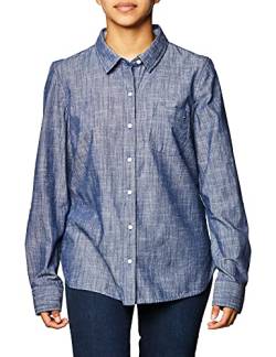 Tommy Hilfiger Damen Chambray Roll Tab Shirt Hemd mit Button-Down-Kragen, XX-Large von Tommy Hilfiger