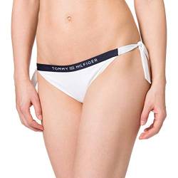 Tommy Hilfiger Damen Cheeky Side Tie Bikini-Unterteile, White, XS von Tommy Hilfiger