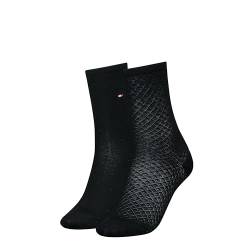 Tommy Hilfiger Damen Classic Socken, Schwarz, 39/42 (2er Pack) von Tommy Hilfiger