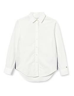 Tommy Hilfiger Damen Cotton N Relaxed Monica Ls Hemden/gewebte Oberteile, Th Optic White, 38 von Tommy Hilfiger