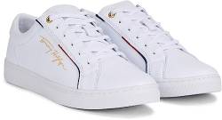 Tommy Hilfiger Damen Cupsole Sneaker Tommy Signature Schuhe, Weiß (White), 38 EU von Tommy Hilfiger