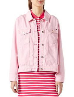 Tommy Hilfiger Damen DNM Straight Jacket Cw Jeansjacke, Pastel Pink, 34 EU von Tommy Hilfiger