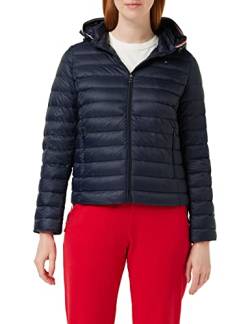 Tommy Hilfiger Damen Daunenjacke Heritage LW Down Jacket Leicht, Blau (Desert Sky), XXS von Tommy Hilfiger