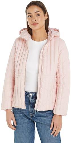 Tommy Hilfiger Damen Daunenjacke mit Kapuze, Rosa (Whimsy Pink), XS von Tommy Hilfiger