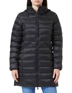 Tommy Hilfiger Damen Daunenmantel Padded Global Stripe Coat Winter, Schwarz (Black), XS von Tommy Hilfiger