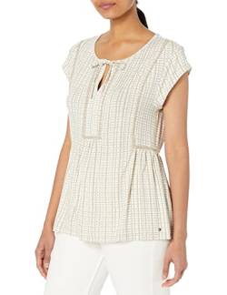 Tommy Hilfiger Damen Elegante Strickoberteile mit Flügelärmeln Hemd, Blue Haze Multi, Mittel von Tommy Hilfiger