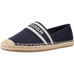 Tommy Hilfiger Damen Espadrilles Stoffschuhe, Blau (Space Blue), 36 von Tommy Hilfiger