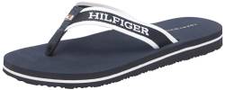 Tommy Hilfiger Damen Flip Flops Pool Slide Zehentrenner, Blau (Space Blue), 37 von Tommy Hilfiger