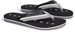 Tommy Hilfiger Damen Flip Flops Tommy Loves NY Beach Sandal Badeschuhe, Schwarz (Black), 36 EU von Tommy Hilfiger