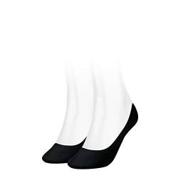 Tommy Hilfiger Damen Footie Socken, Schwarz, 35/38 (2er Pack) von Tommy Hilfiger