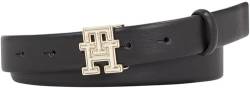 Tommy Hilfiger Damen Gürtel Logo 2.5 aus Leder, Schwarz (Black), 75 cm von Tommy Hilfiger