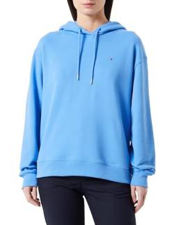 Tommy Hilfiger Damen Hoodie Flag On Chest mit Kapuze, Blau (Blue Spell), L von Tommy Hilfiger