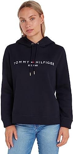 Tommy Hilfiger Damen Hoodie Heritage mit Kapuze, Blau (Desert Sky), L von Tommy Hilfiger