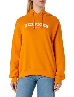 Tommy Hilfiger Damen Hoodie mit Kapuze, Orange (Rich Ochre), L von Tommy Hilfiger