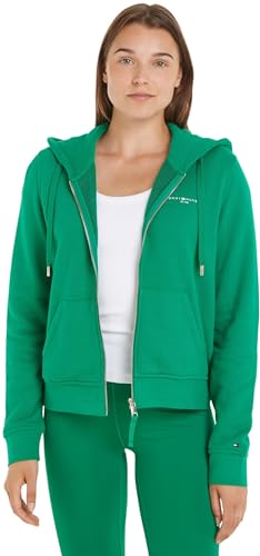 Tommy Hilfiger Damen Hoodie mit Reißverschluss 1985 Zipper, Grün (Olympic Green), M von Tommy Hilfiger