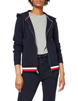 Tommy Hilfiger Damen Hoodie mit Reißverschluss Heritage Zipper, Blau (Midnight), XS von Tommy Hilfiger