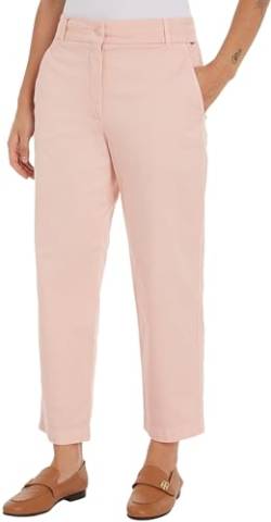 Tommy Hilfiger Damen Hose Chino Slim-Fit, Rosa (Whimsy Pink), 38 von Tommy Hilfiger