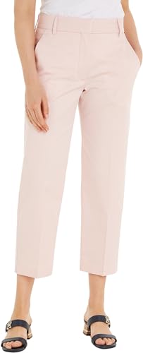 Tommy Hilfiger Damen Hose Chino Slim Fit, Rosa (Whimsy Pink), 44 von Tommy Hilfiger