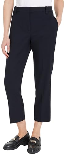 Tommy Hilfiger Damen Hose Slim Straight Pant Chino, Blau (Desert Sky), 36 von Tommy Hilfiger