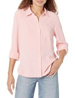 Tommy Hilfiger Damen J2hm7530-8ro-M Hemd mit Button-Down-Kragen, Brautrose, Mittel von Tommy Hilfiger