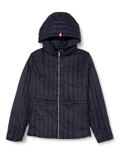 Tommy Hilfiger Damen Jacke Crv Feminine Lw Down Jacket Steppjacke mit Kapuze, Blau (Desert Sky), 46 von Tommy Hilfiger