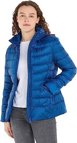 Tommy Hilfiger Damen Jacke Padded Global Stripe Jacket Übergangsjacke, Blau (Deep Indigo), XXS von Tommy Hilfiger