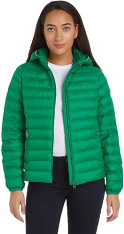 Tommy Hilfiger Damen Jacke Padded Global Stripe Jacket Übergangsjacke, Grün (Olympic Green), M von Tommy Hilfiger