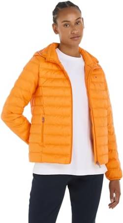 Tommy Hilfiger Damen Jacke Padded Global Stripe Jacket Übergangsjacke, Orange (Rich Ochre), L von Tommy Hilfiger