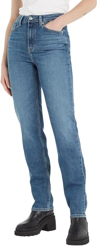 Tommy Hilfiger Damen Jeans Classic Straight Fit, Blau (Mel), 27W / 32L von Tommy Hilfiger