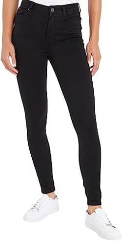 Tommy Hilfiger Damen Jeans TH Flex Harlem Skinny Stretch, Schwarz (Black), 28W / 30L von Tommy Hilfiger