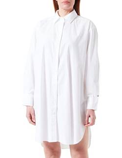 Tommy Hilfiger Damen Kleid Sommerkleid, Weiß (Th Optic White), 38 von Tommy Hilfiger