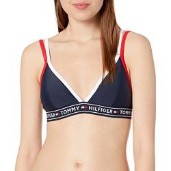 Tommy Hilfiger Damen Kultiges Bikinioberteil Bikini, tiefes Marineblau, XL von Tommy Hilfiger